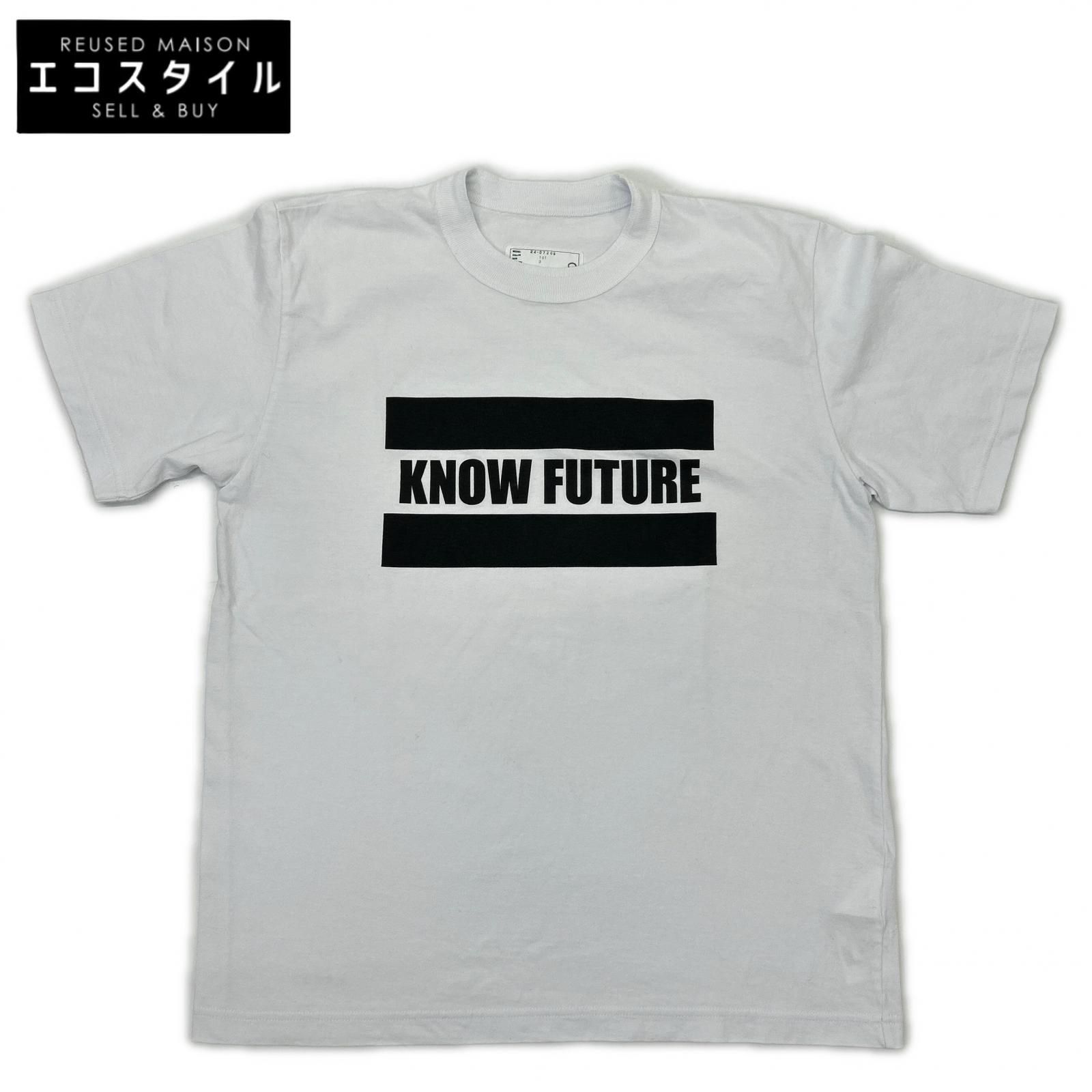 sacai　サカイ　24-0720S ホワイト×ブラック KNOW FUTURE ショートスリーブカットソー　3