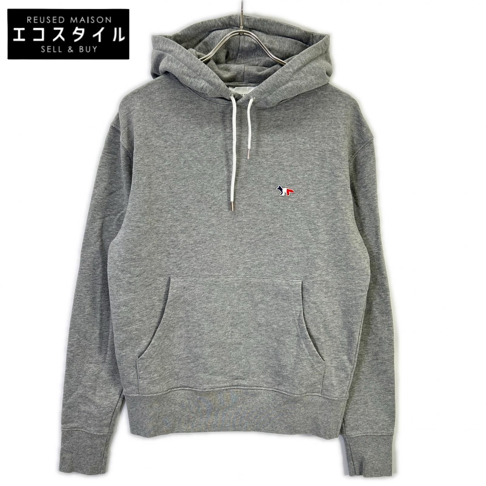 MAISON KITSUNE　メゾンキツネ　グレー AU00307KM0001 トリコロールフォックス フーディ　S