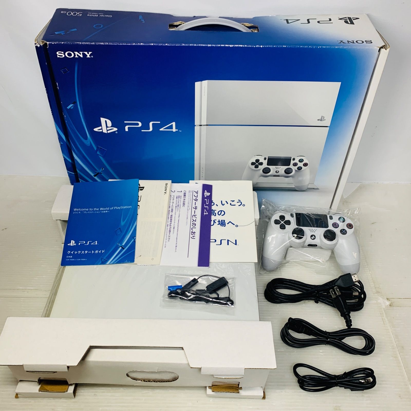812】 PS4 CUH-1100A グレイシャーホワイト 500GB - メルカリ