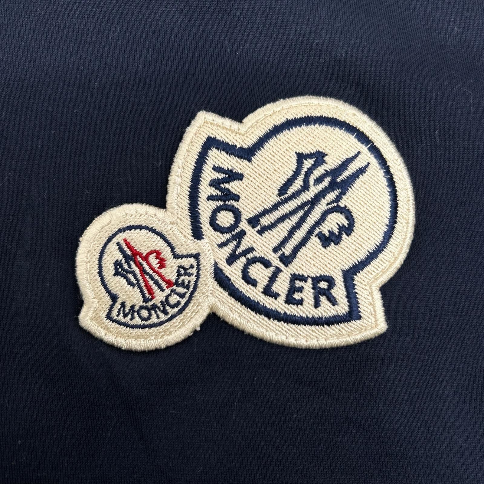 MONCLER モンクレール ネイビー ダブルワッペン MAGLIA Tシャツ M