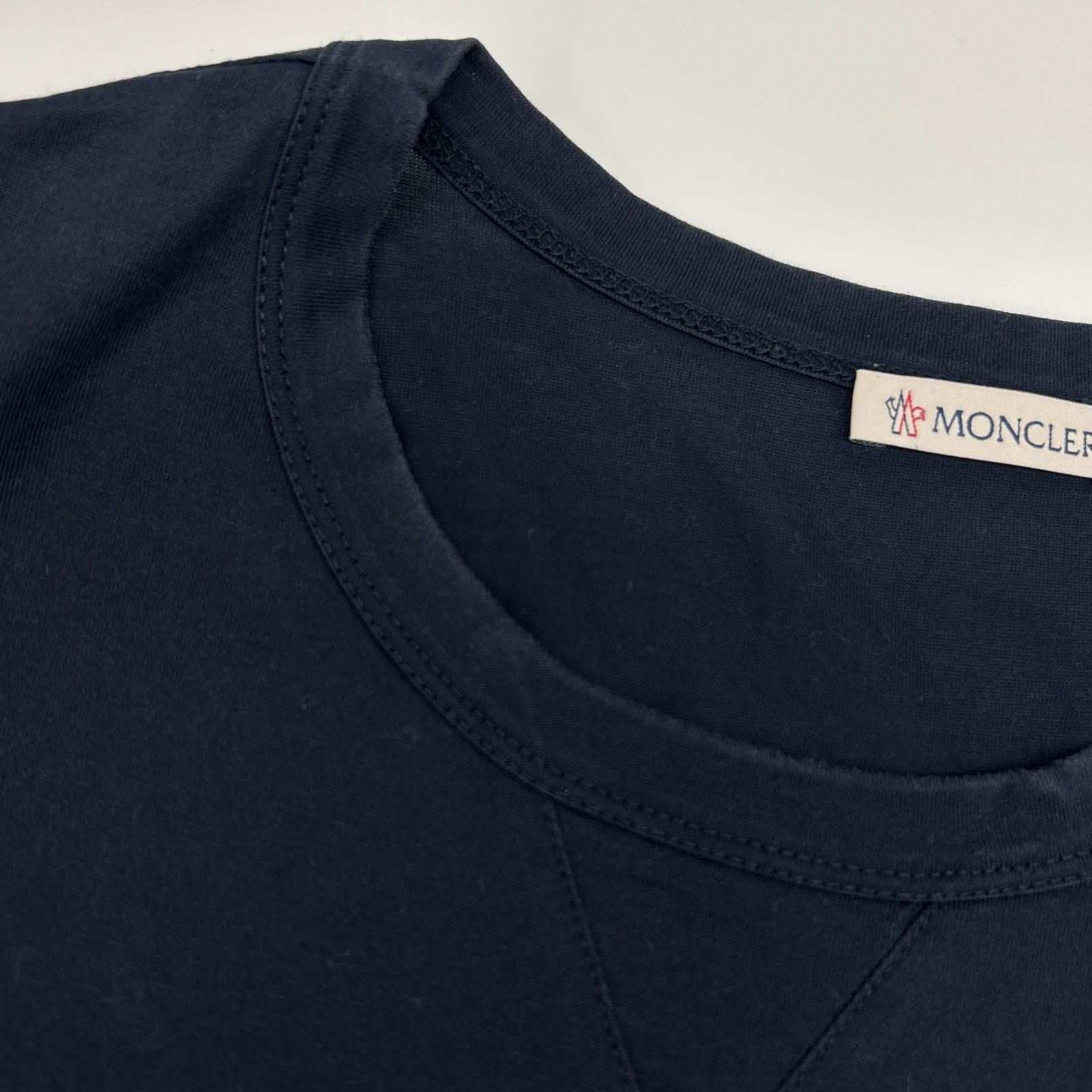 MONCLER モンクレール ネイビー ダブルワッペン MAGLIA Tシャツ M 