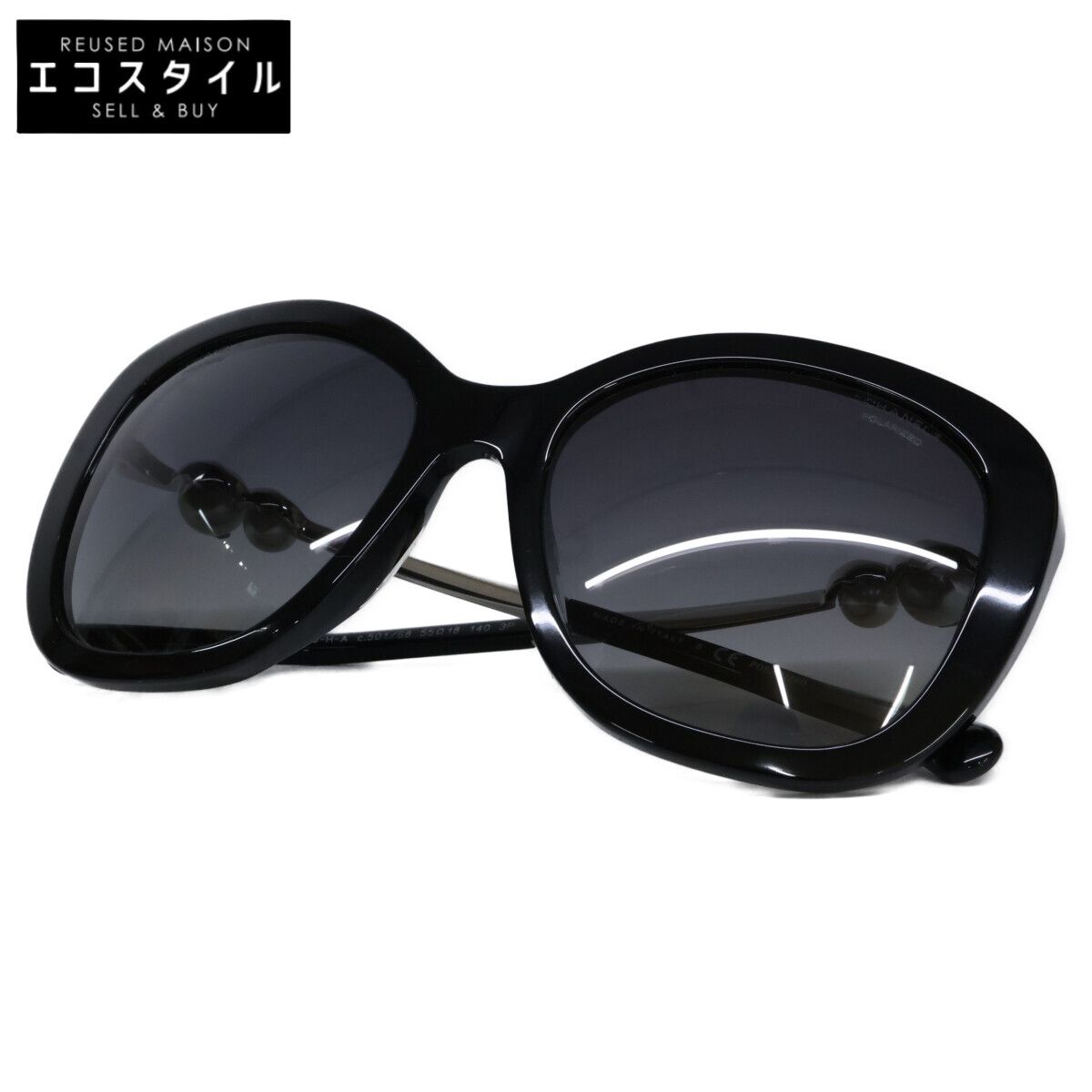 CHANEL　シャネル　【美品】5339-H-A c.501/S8 ココマーク イミテーションパール　55□18 140
