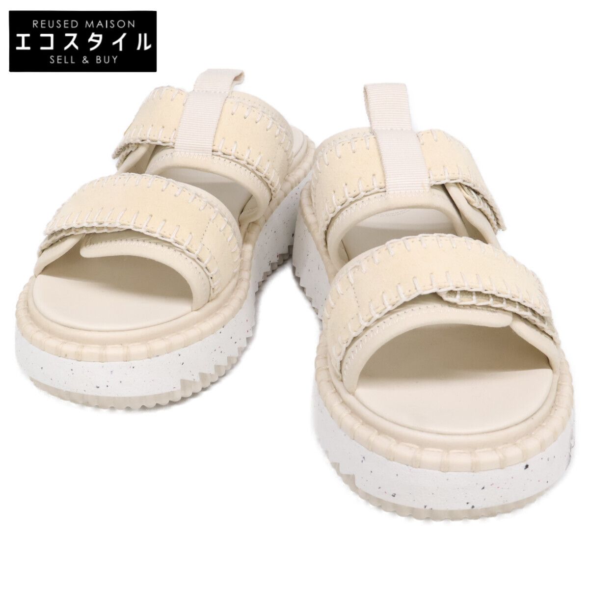 CHLOE クロエ スウェートベルト Lilli プラットフォーム スライドサンダル 37
