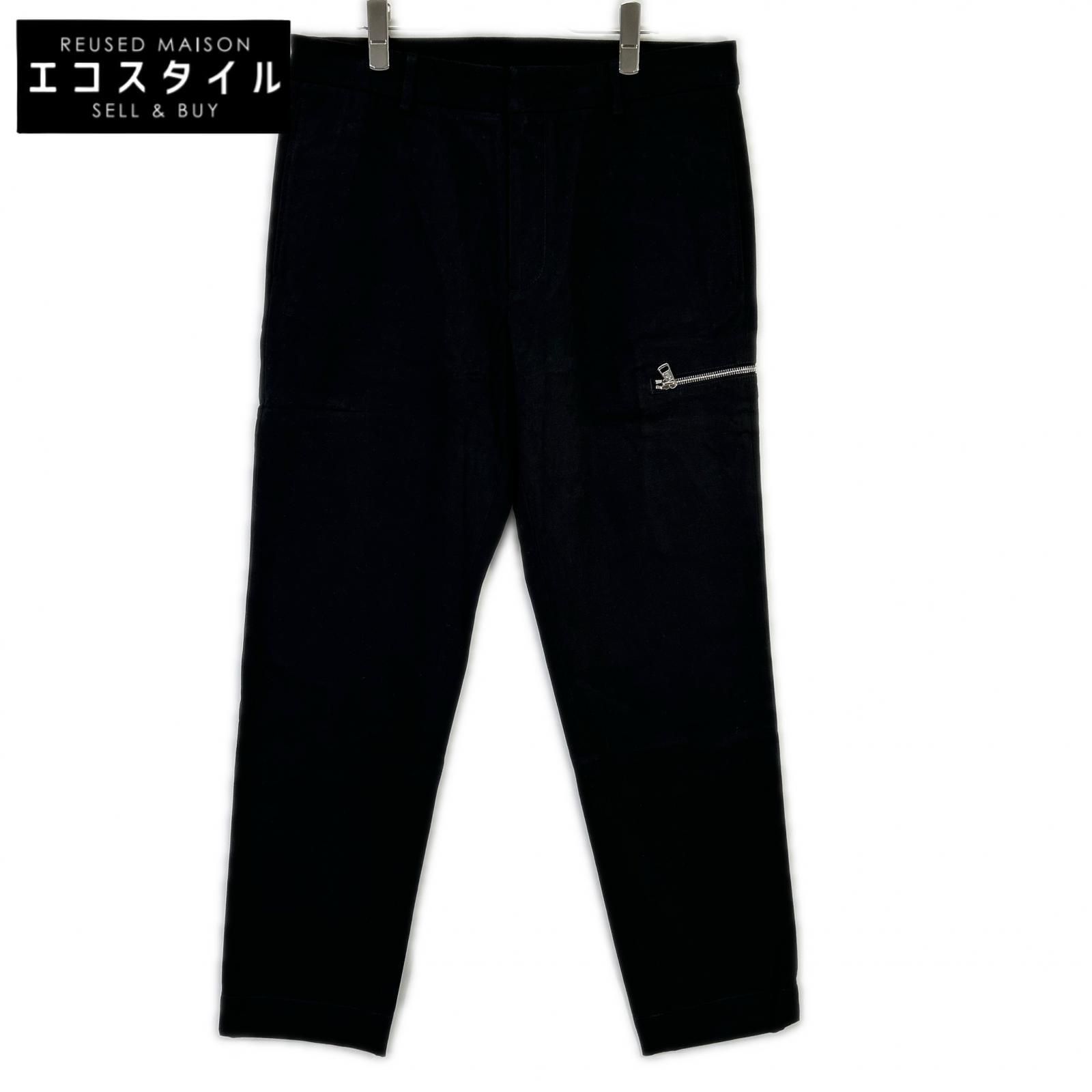 MONCLER　モンクレール　22年製 ブラック TROUSERS エンボスロゴ チノパン　48