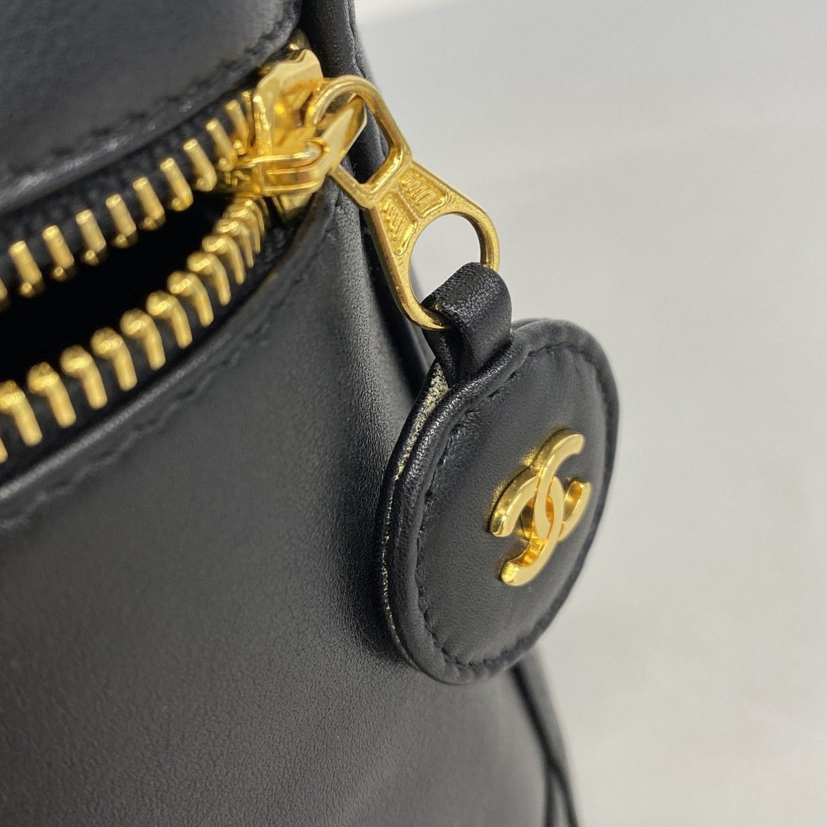 CHANEL バニティバック　ビコローレ ブラック 6ed3420】シャネル バニティバッグ ビコローレ ラムスキン ブラック