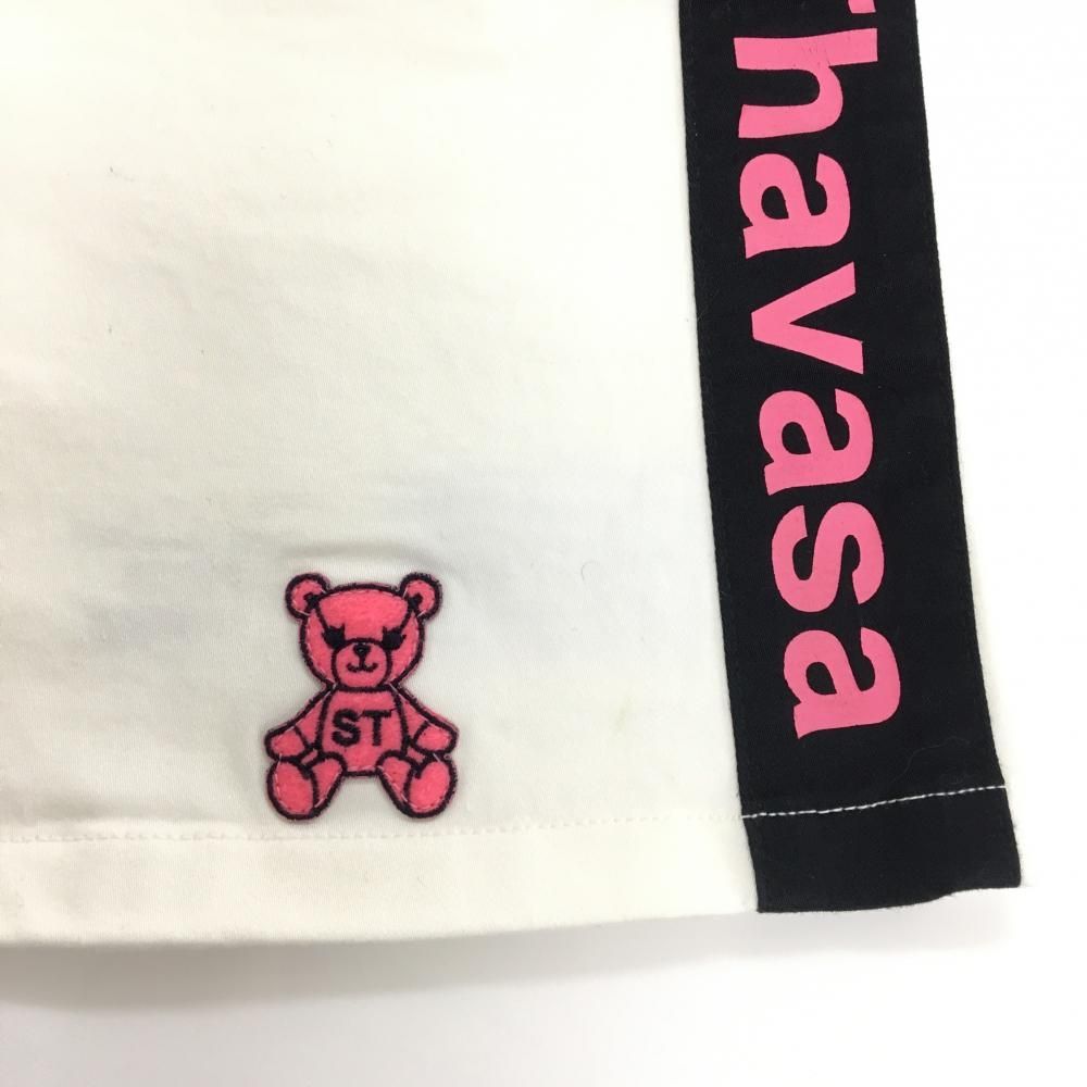 美品】サマンサタバサUNDER25 スカート 白×ネイビー×ピンク サイド英字