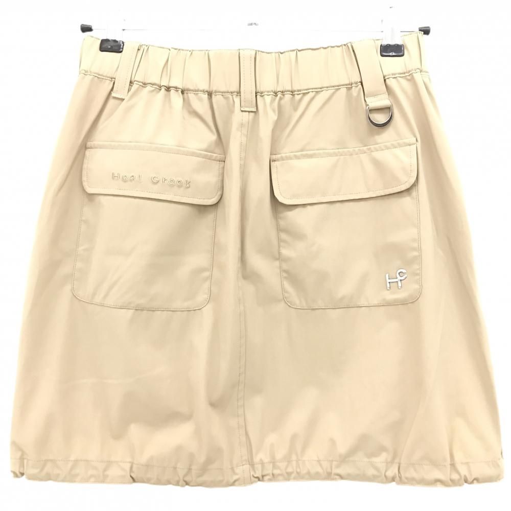 新品・未使用　ヒールクリーク Heal Creek ダウンスカート 超美品】ヒールクリーク スカート ベージュ ウエストゴム 裾ドロー