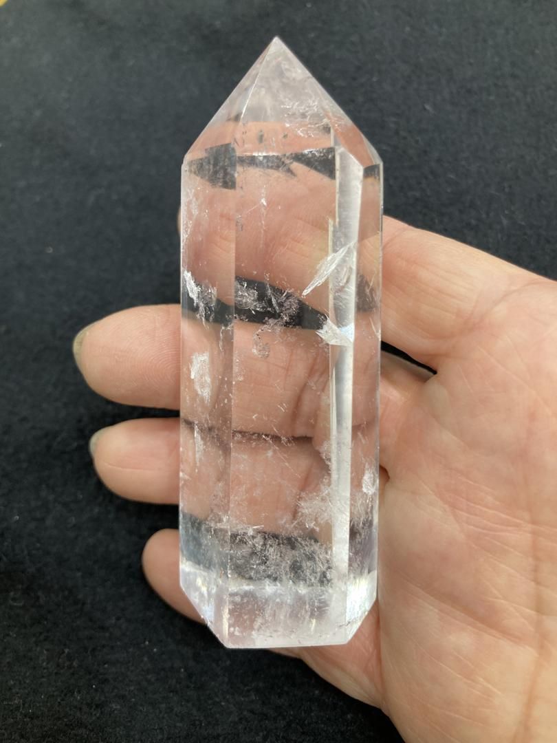 【E34346】水晶ポイント　ブラジル　研磨　Quartz Crystal