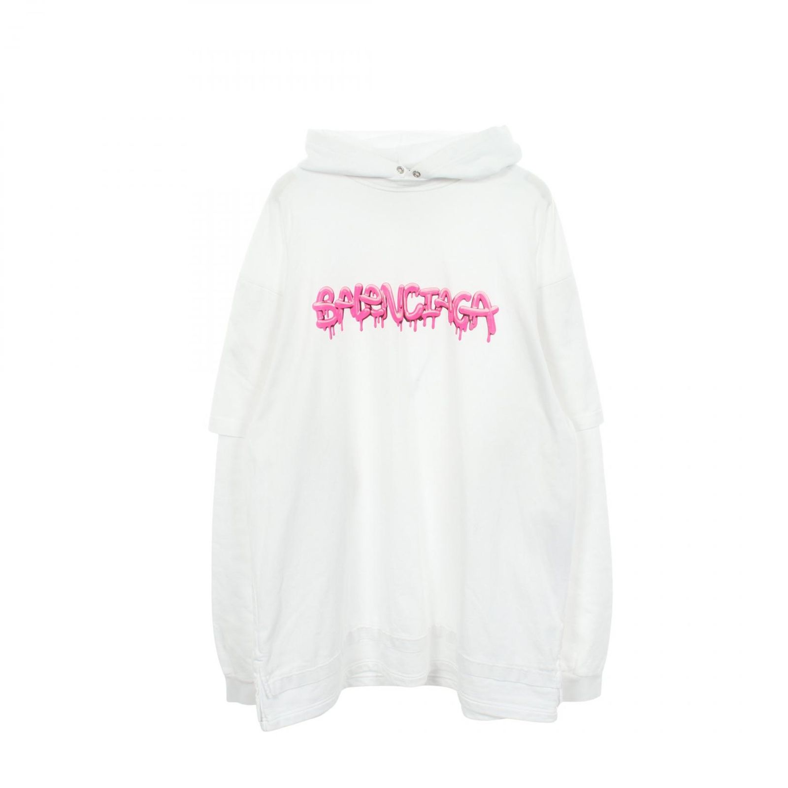 BALENCIAGA バレンシアガ グラフィックロゴ レイヤードデザイン パーカー