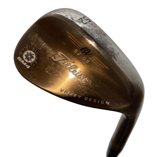 【中古】 タイトリスト VOKEY SPIN MILLED SM4 ブラックニッケル 52°/08° USA ウェッジ WG Dynamic Gold (フレックスその他) メンズ 男性用 右利き 右用 Cランク ゴルフクラブ