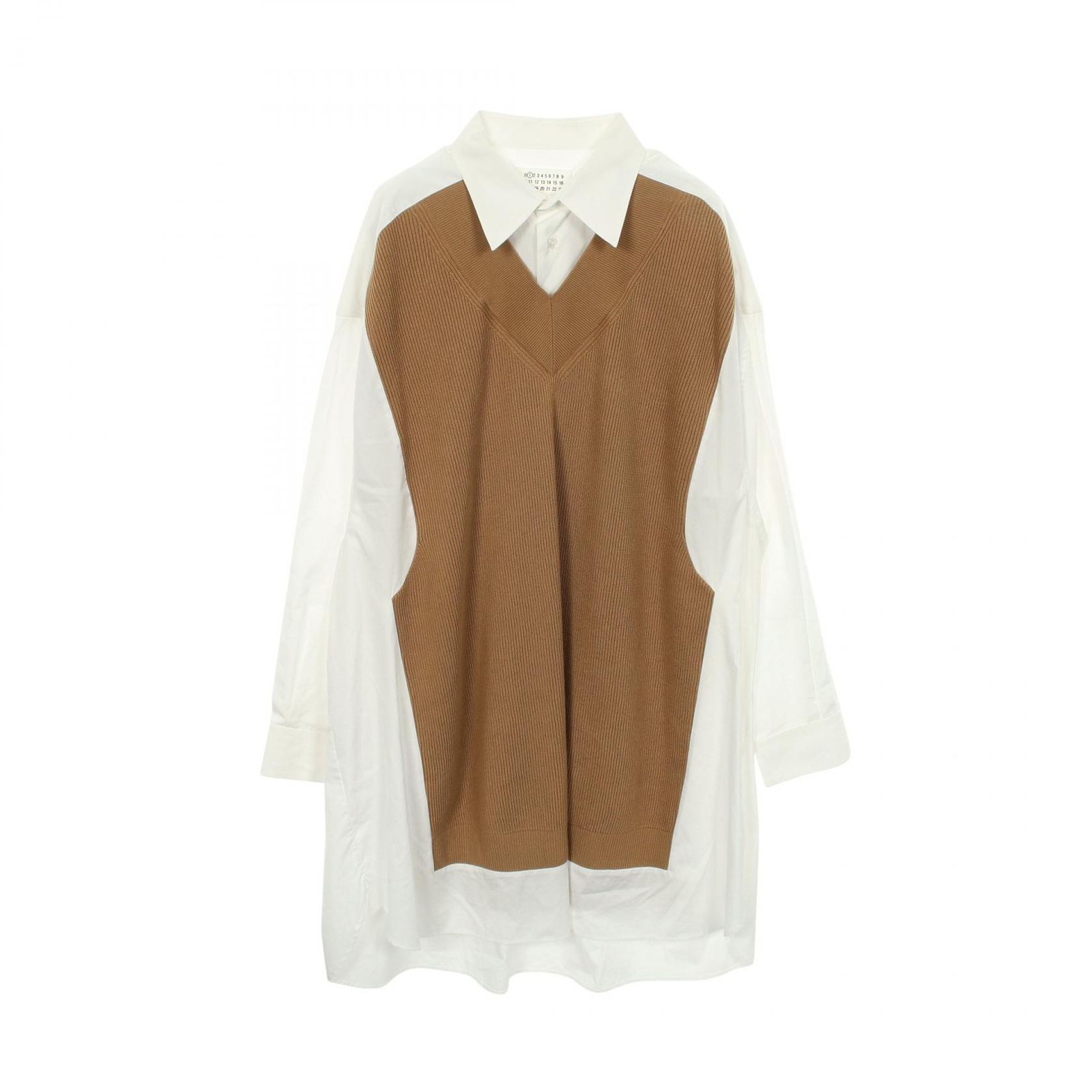 Maison Margiela 1 メゾンマルジェラ1 ニットドッキング 長袖 オーバーサイズ ワンピース