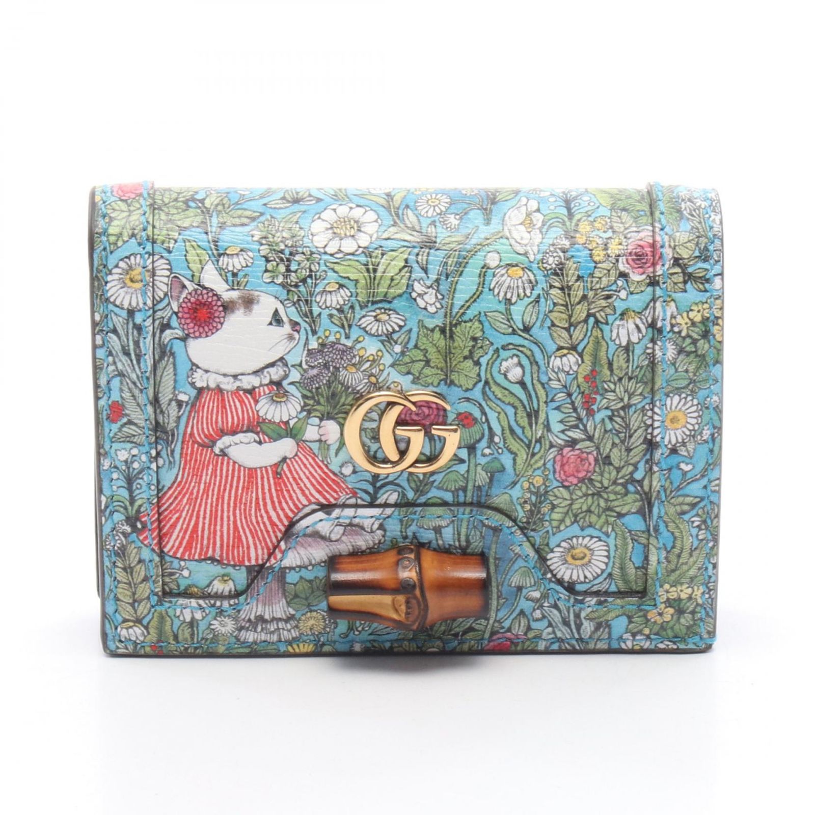GUCCI グッチ GUCCI × ヒグチユウコ ダブルG バンブー 二つ折り財布