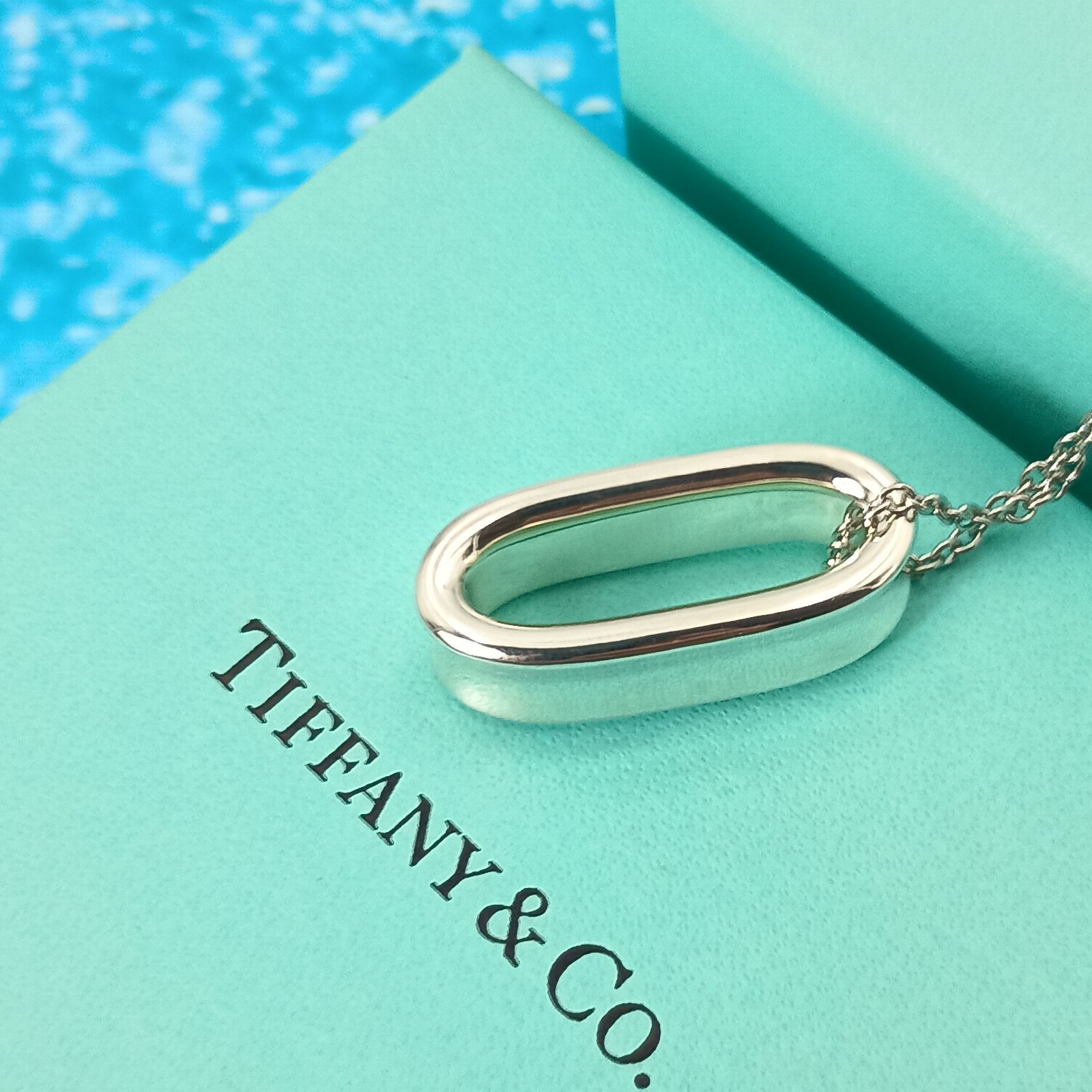 TIFFANY&Co. ティファニー ナロー オーバル ループ ネックレス 1837 
