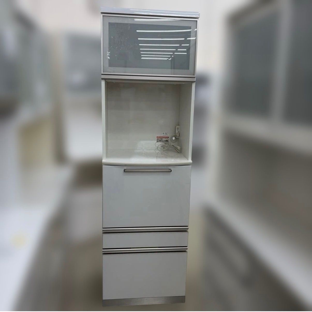 ★リユースのサカイ高崎店★TJ11966 綾野製作所 レンジボード 白 H208×D50×W100 クリーニング済み ☆関東地域限定販売☆リユースのサカイ東金店☆ 綾野製作所 レンジ台