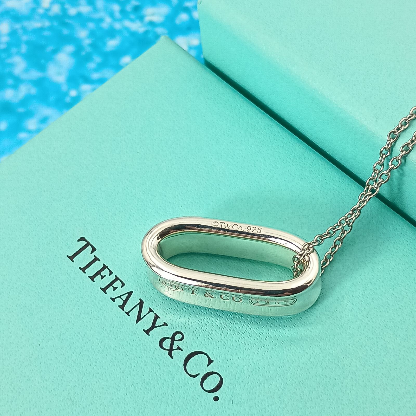 TIFFANY&Co. ティファニー ナロー オーバル ループ ネックレス 1837