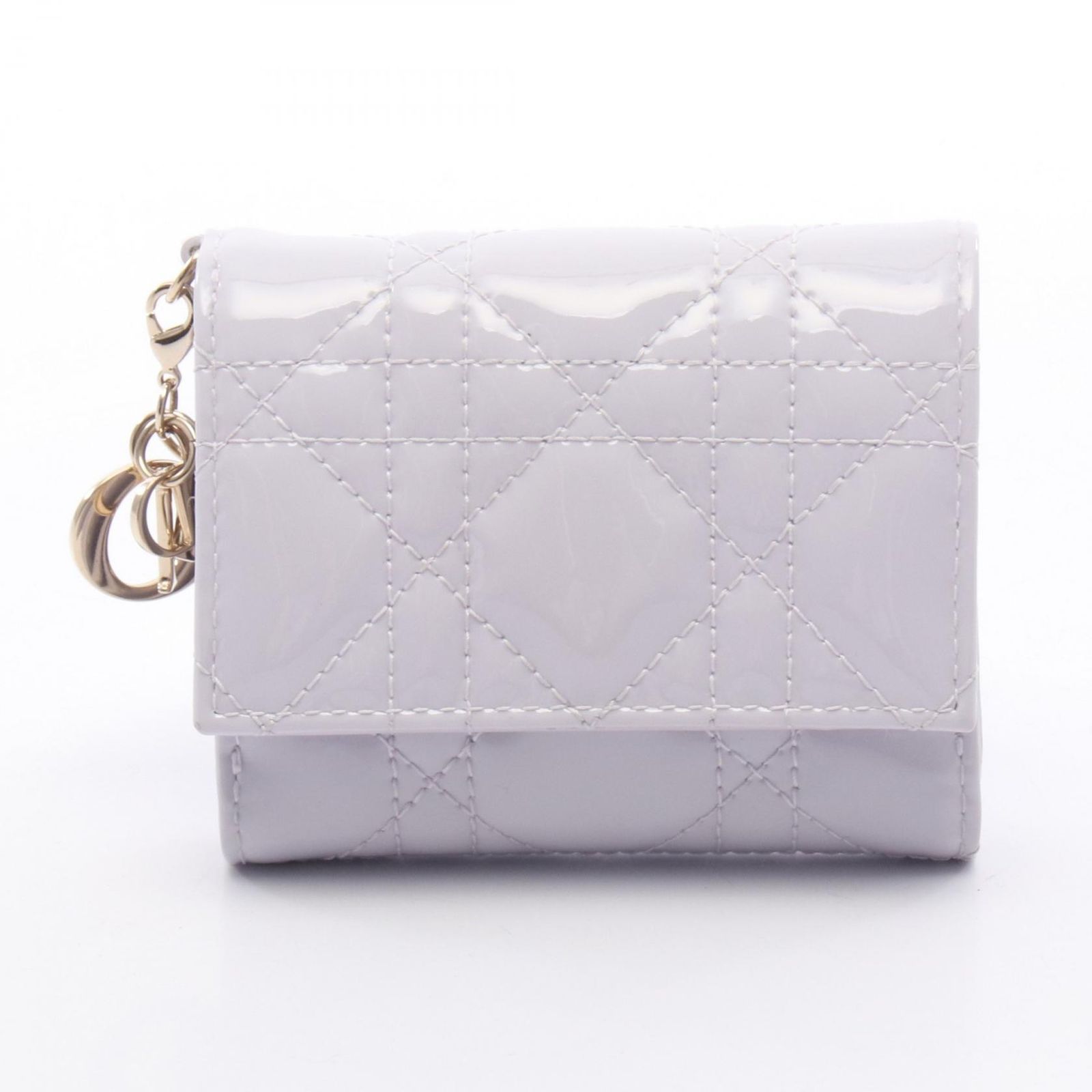 Dior ディオール LADY DIOR ロータスウォレット 三つ折り財布