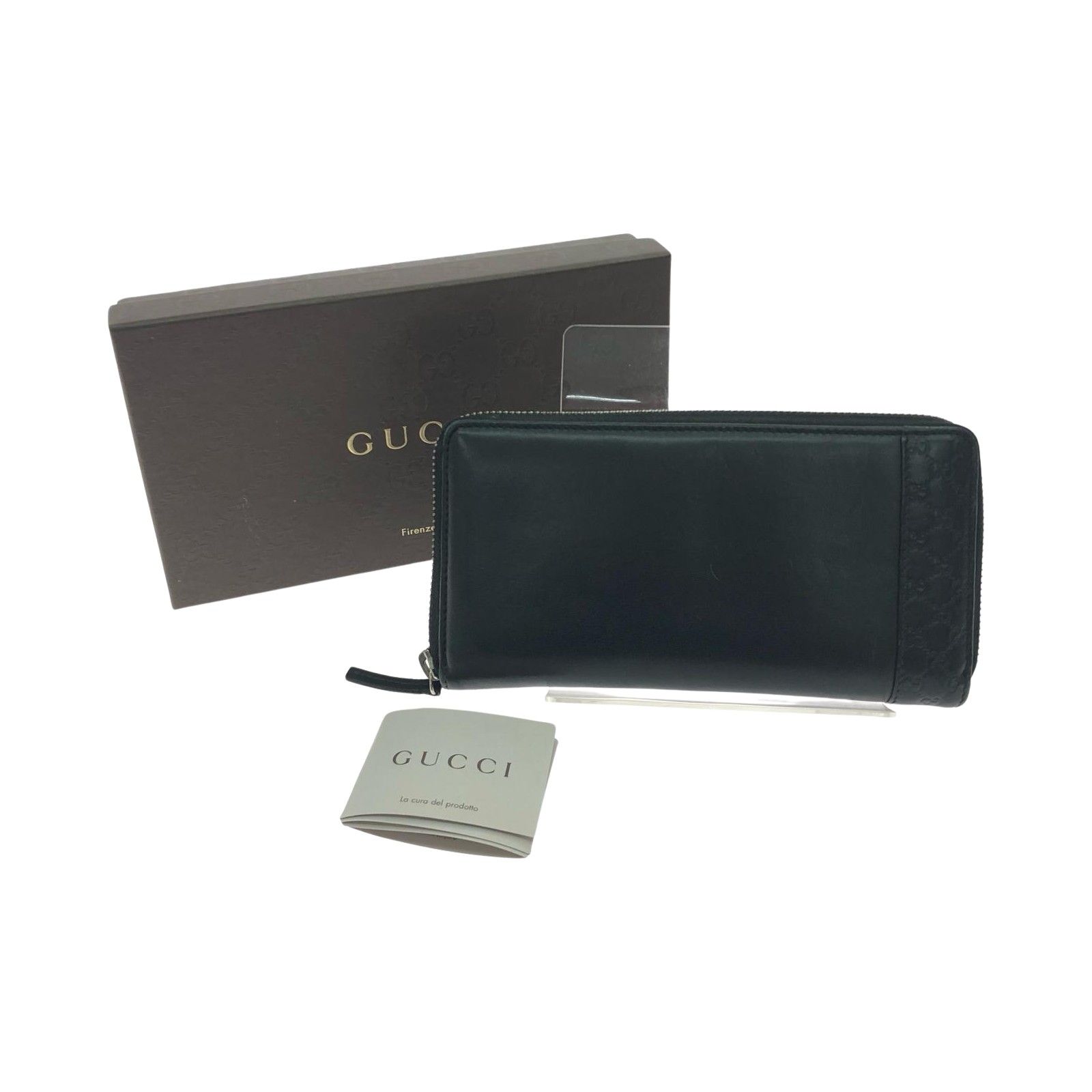 GUCCI グッチ メンズ 長財布 ラウンドファスナー レザー ミストラル