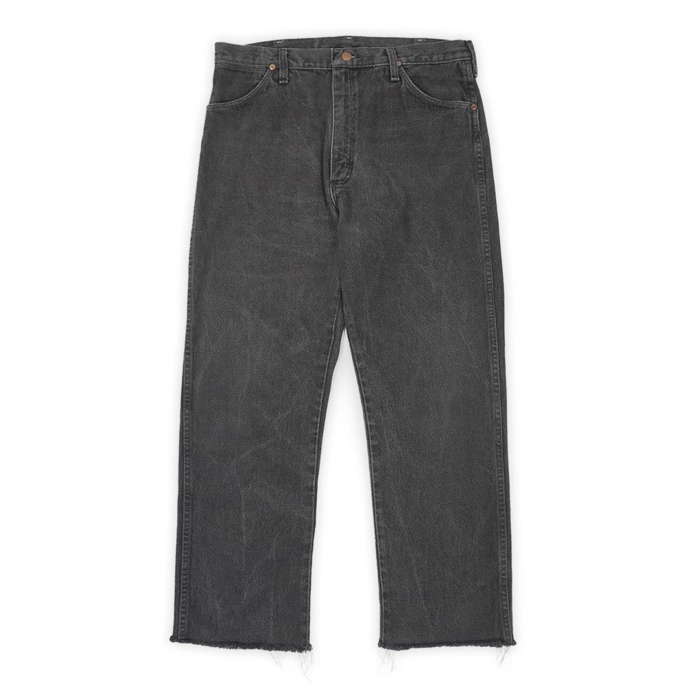 ラングラー Wrangler 90s 90年代 13MWZPB 先染め ブラックデニムパンツ ジーンズ MADE IN USA アメリカ製 ヴィンテージ 定番 501 200 古着 メンズ ズボン パンツ 黒 W35【中古】