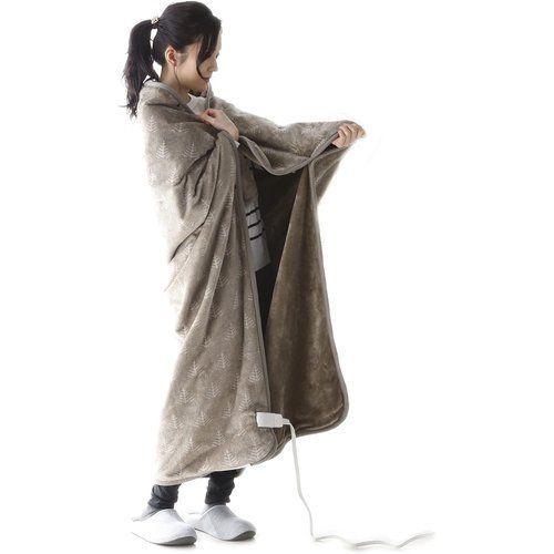 洗える グレイジュ ホットローブ 188×130cm ひざかけ 電気毛布 Amazon 洗える ダブル 188×130cm 兼用 敷き 掛け 電気毛布 [山善] | 電気毛布・ひざ掛け