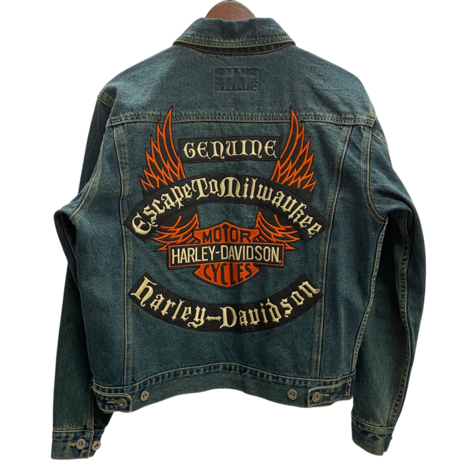 ハーレーダビットソン HARLEY-DAVIDSON 刺繍 デニムジャケット ジャケット ブルー 201MT-5977 VB