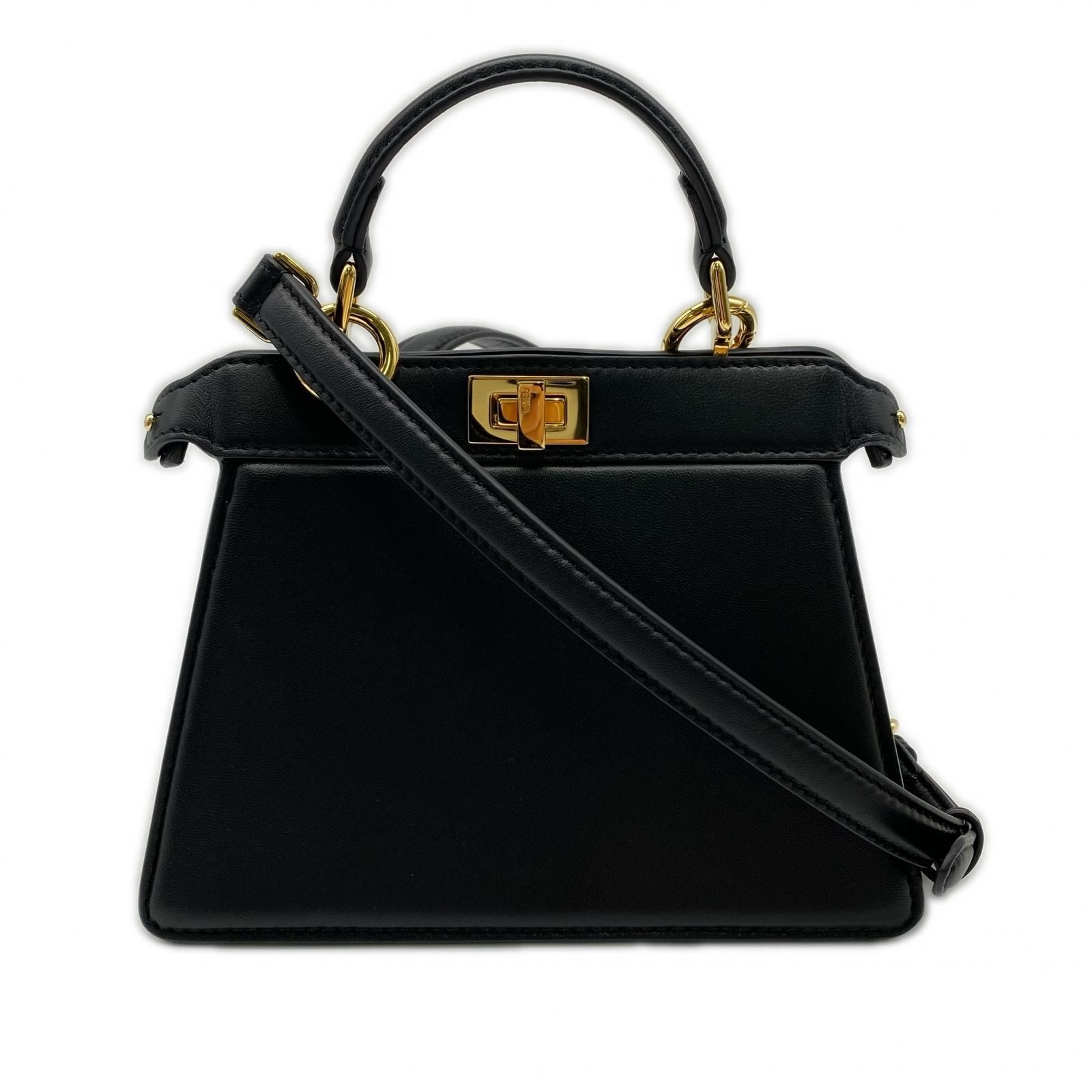 ★3日以内返品可★ 極美品 FENDI フェンディ カーフレザー ピーカブー アイシーユー ミニ 8BN335 2wayハンドバッグ ブラック ラムスキン レディース ★3日以内返品可★ 極美品 FENDI フェンディ カーフレザー ピーカブー アイシーユー ミニ 8BN335 2wayハンドバッグ ブラック ラムスキン レディース