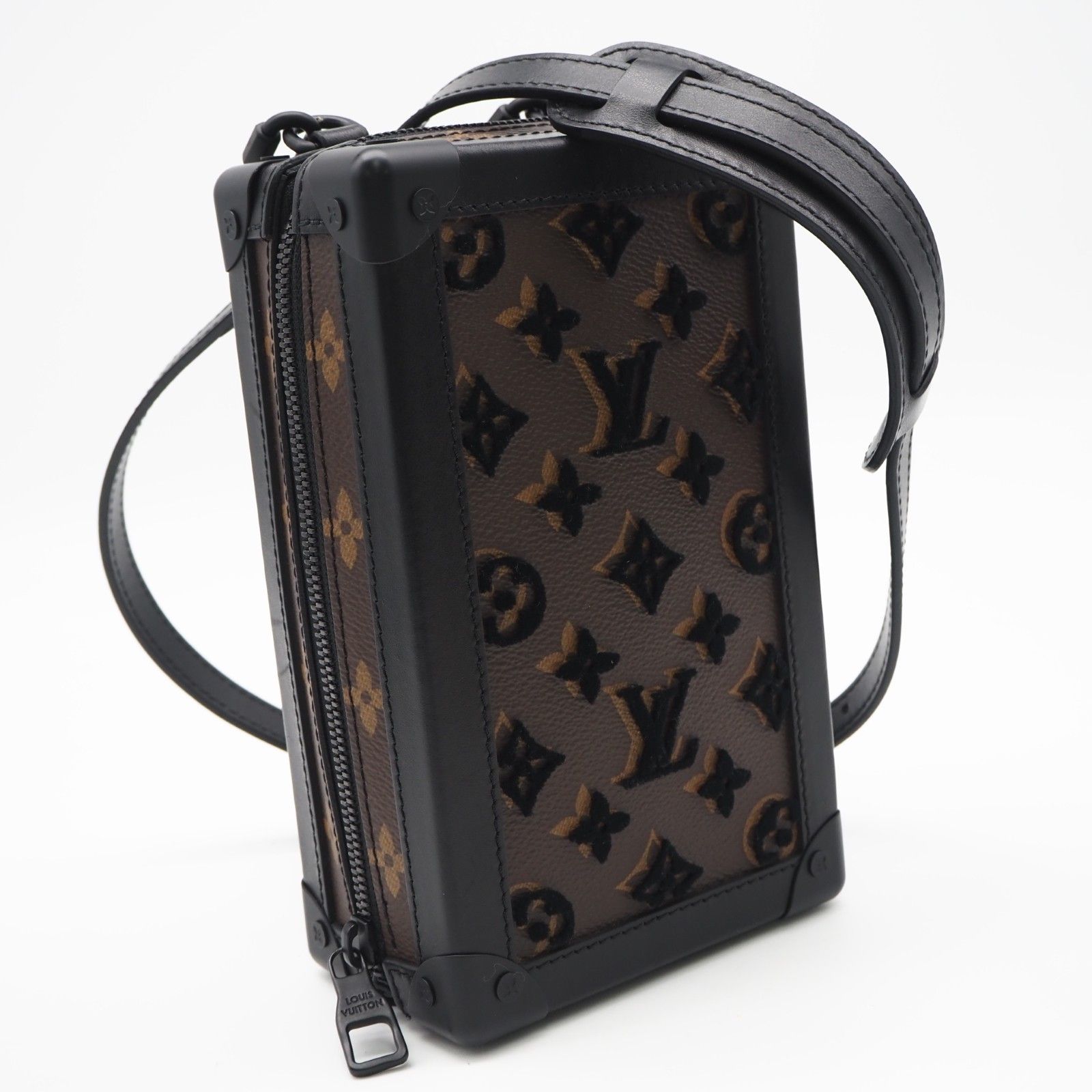 ★3日以内返品可★ 美品 LOUIS VUITTON ルイ・ヴィトン モノグラム タフタージュ ヴァーティカル ソフトトランク M45044 ショルダーバッグ ブラウン ベージュ ブラック コーティングキャンバス レディース 81,587円