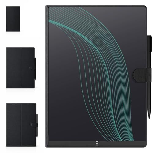 電子メモパッド デジタルノート PUレザーカバー 細い線が書ける ワンタッチ消去 ロック機能 長時間使用 スケッチ 買い物リスト ToDoメモ アイデア整理 学習 仕事 - 9.5インチas 80518fee