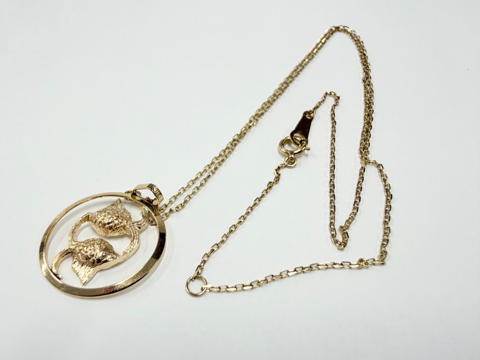 金魚　デザイン　ゴールド　ネックレス　K18