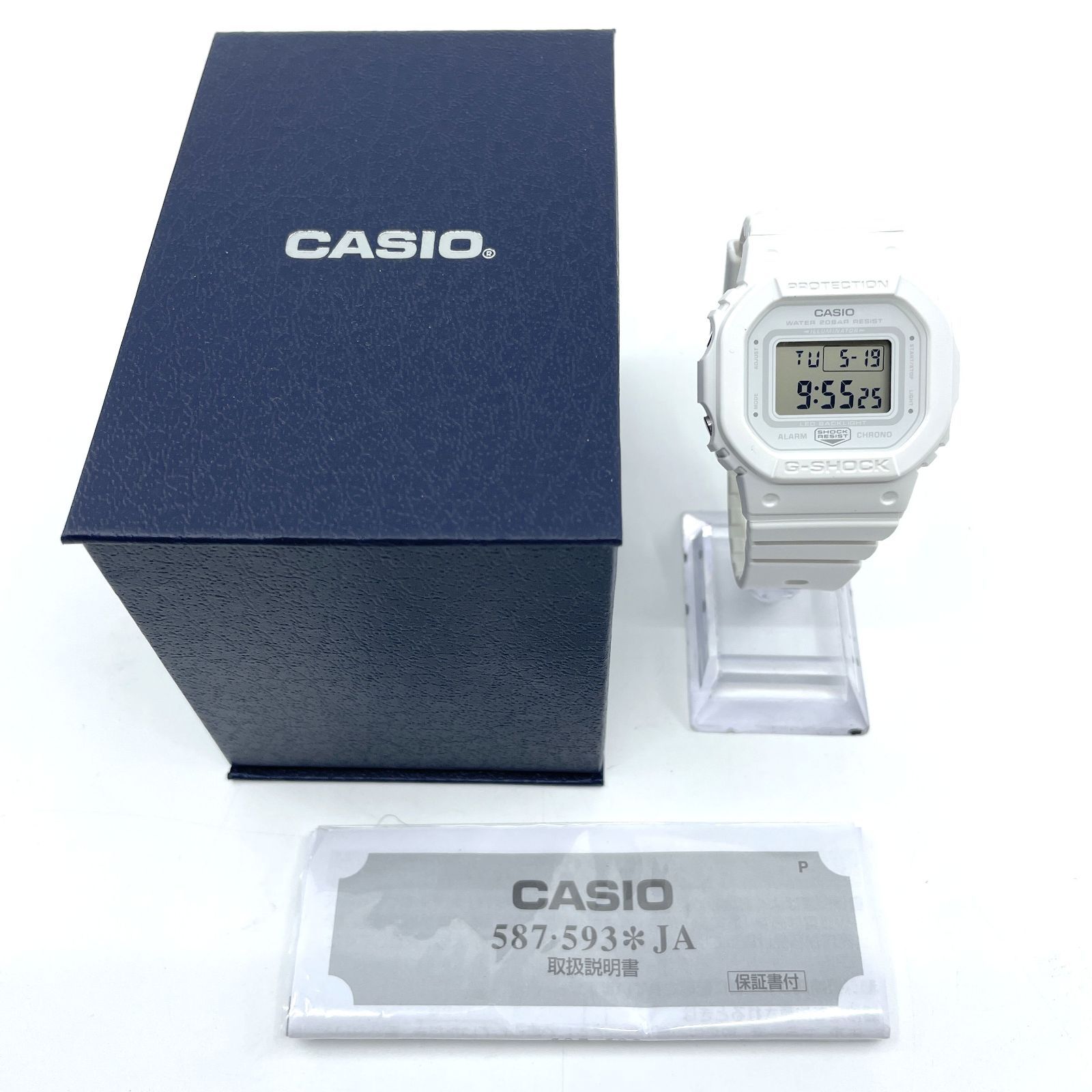 稼働〇　CASIO　カシオ　Gショック DIGITAL GMD-S5600BA-7JF ホワイト