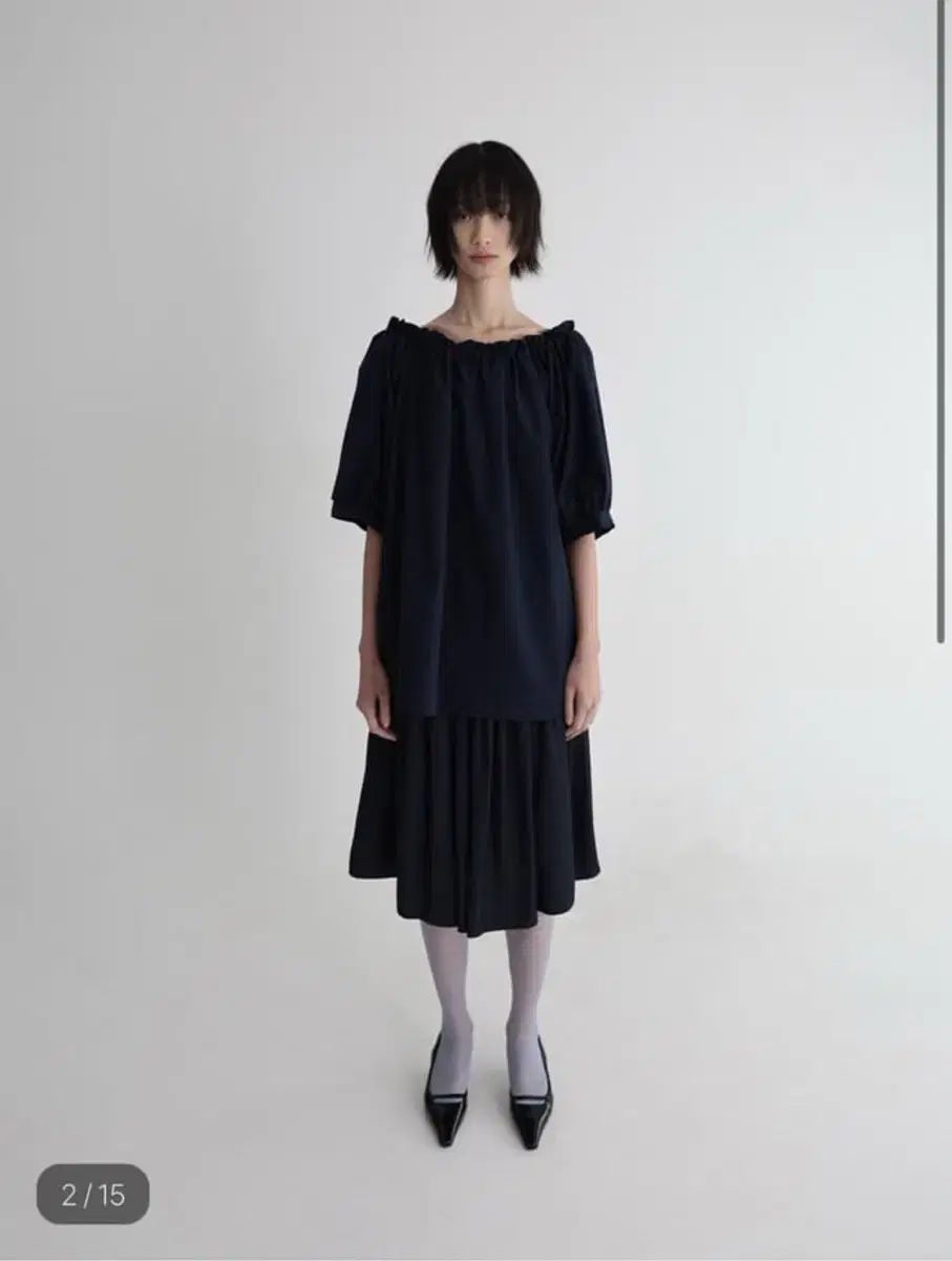 アモールシャイ amorshaee シャーリング トップス ネイビー