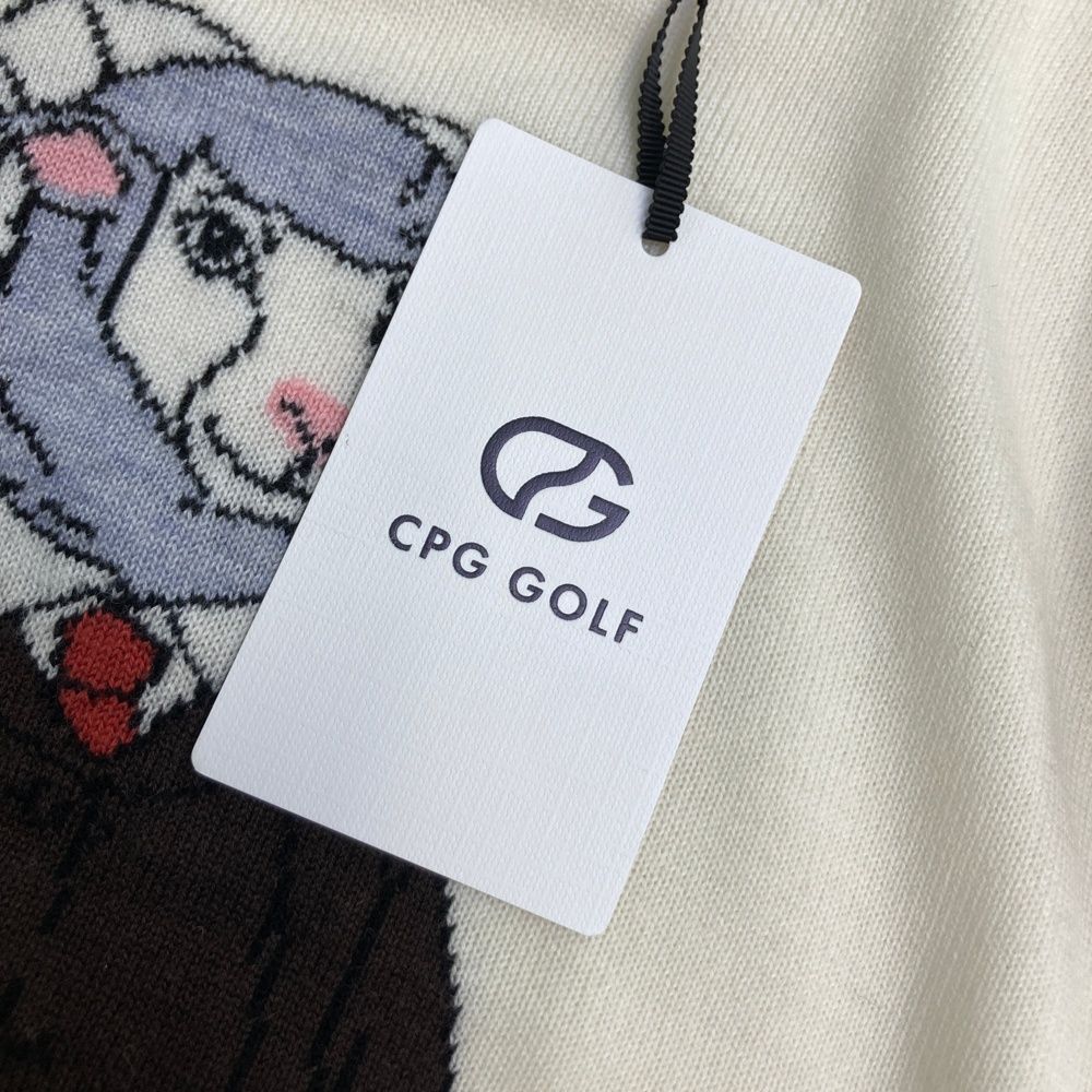 サイズ：2 CPG GOLF シーピージーゴルフ 2309-24215 ニット セーター  ホワイト系 [240101682285] ゴルフウェア メンズ ストスト サイズ：2 CPG GOLF シーピージーゴルフ 2309-24215 ニット セーター