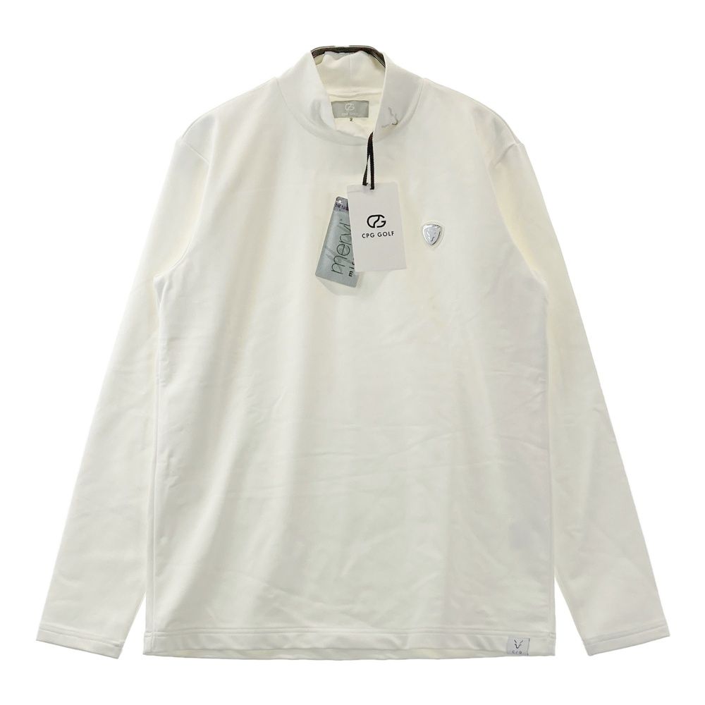 サイズ：2 CPG GOLF シーピージーゴルフ 2109-24201 長袖モックネックTシャツ ホワイト系 [240101682307] ゴルフウェア メンズ ストスト