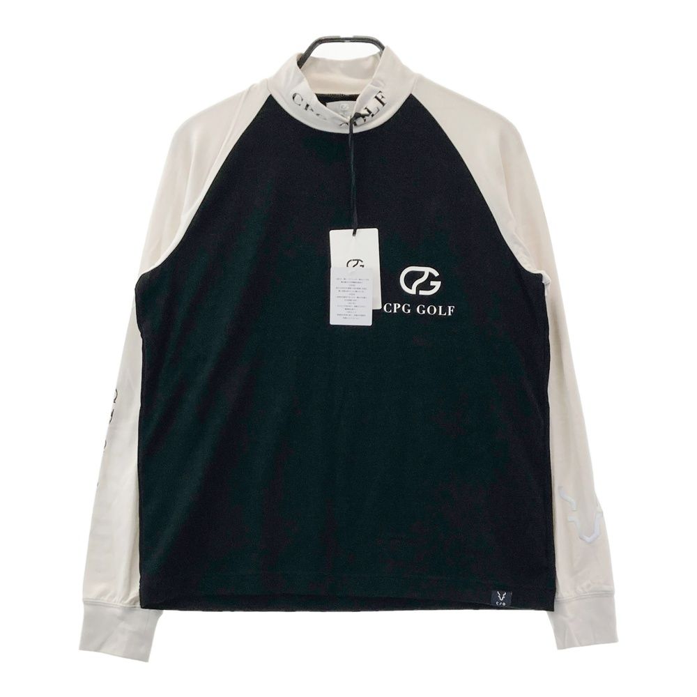 サイズ：2 CPG GOLF シーピージーゴルフ 2109-24210 長袖モックネックTシャツ  ブラック系 [240101682315] ゴルフウェア メンズ ストスト ゴルフ サイズ：2 CPG GOLF シーピージーゴルフ 2109-24210 長袖モック