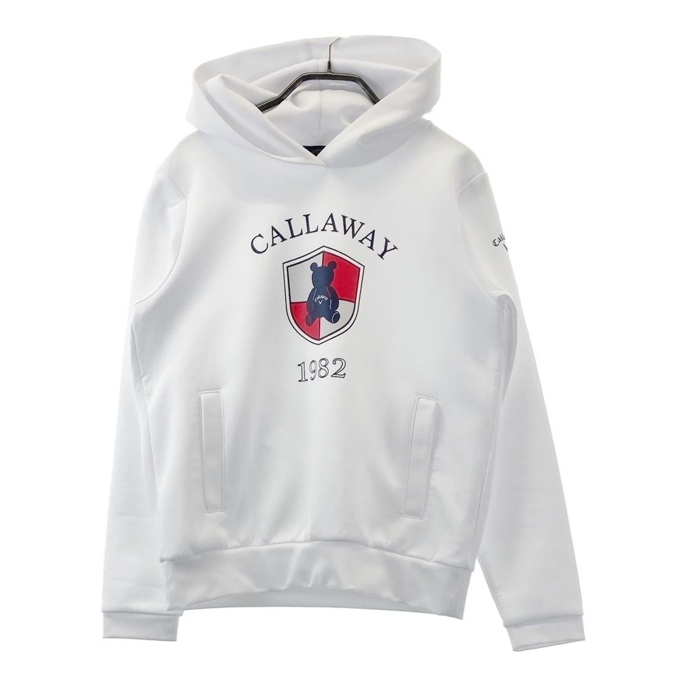 サイズ：M CALLAWAY キャロウェイ スウェットパーカー ベアプリント ホワイト系 [240101693927] ゴルフウェア レディース ストスト
