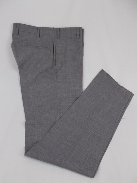新品 定価2.2万 洗濯 高級ブランド 英国ブランド 百貨店 特価セール パンツ ズボン トラウザーズ S M L ウエスト 85cm ポリエステル 70% 毛 30% ウール グレイ グレー メンズ 春 夏 秋 ノータック スリムストレート 616