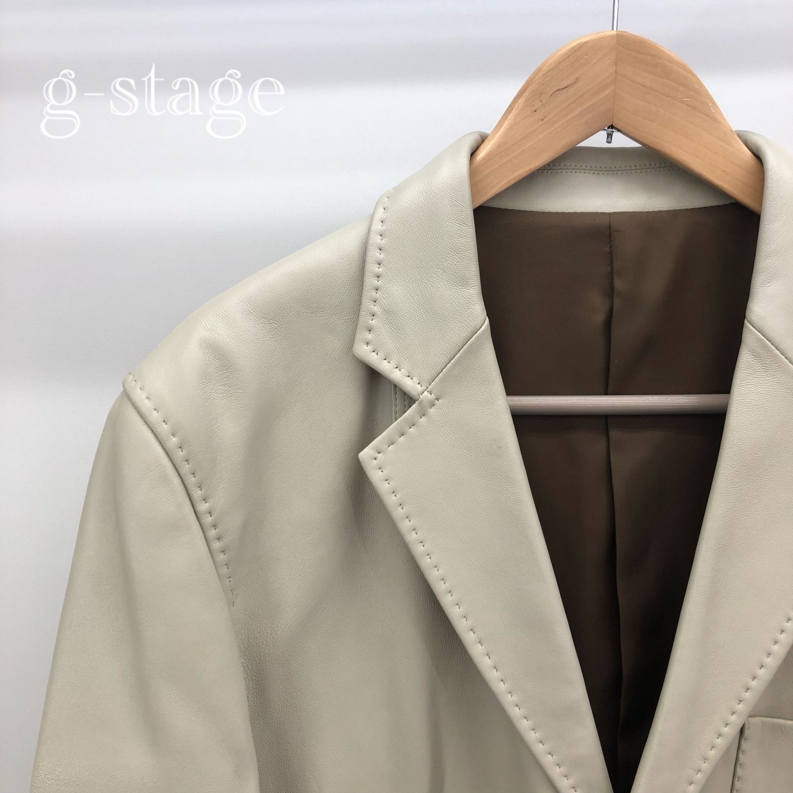 g-stage レザージャケット 66281 ベージュ メンズ ファッション _234023 5,600円