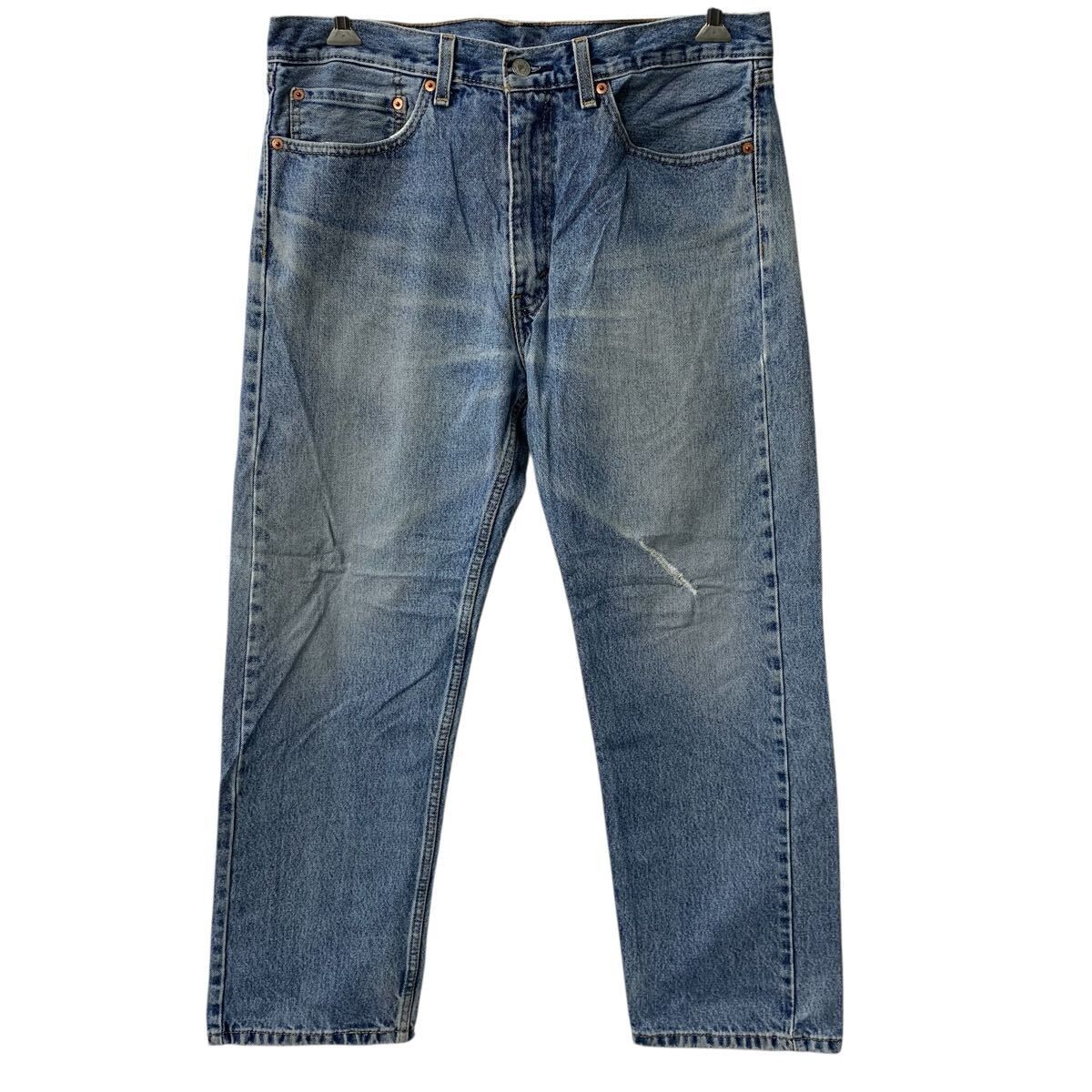 Levi's 505 デニムパンツ W36 ブルー リーバイス ジップアップ 紙タグ デニム アメカジ ジーンズ 2605-326