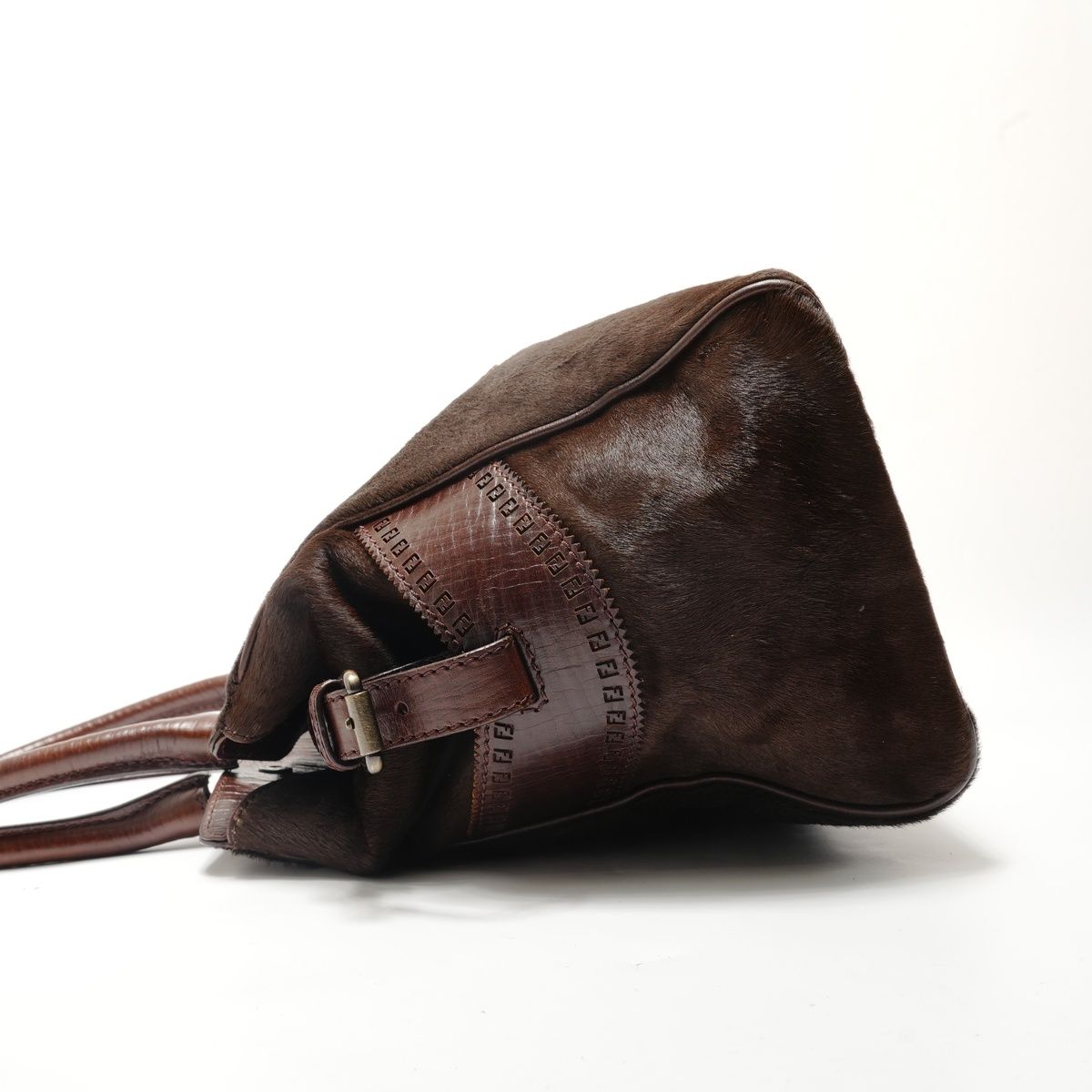 FENDI フェンディ トートバッグ エトニコ ハラコ パイソン【中古 