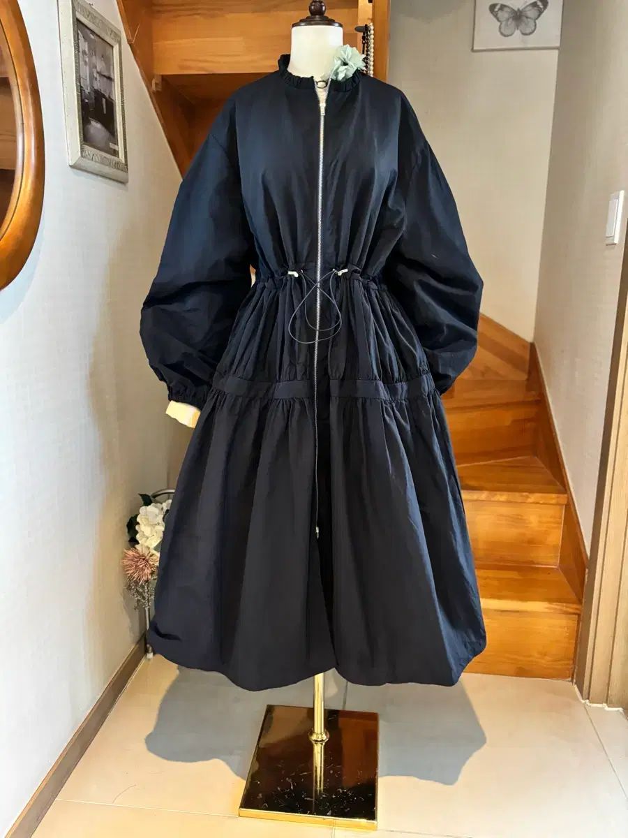 ブラック ロング ONE PIECE ジップアップ スタイル