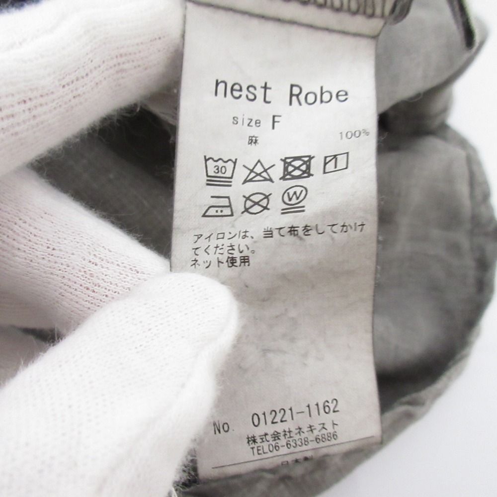 22SS nest Robe ネストローブ 天然染め 切り替えギャザーワンピース