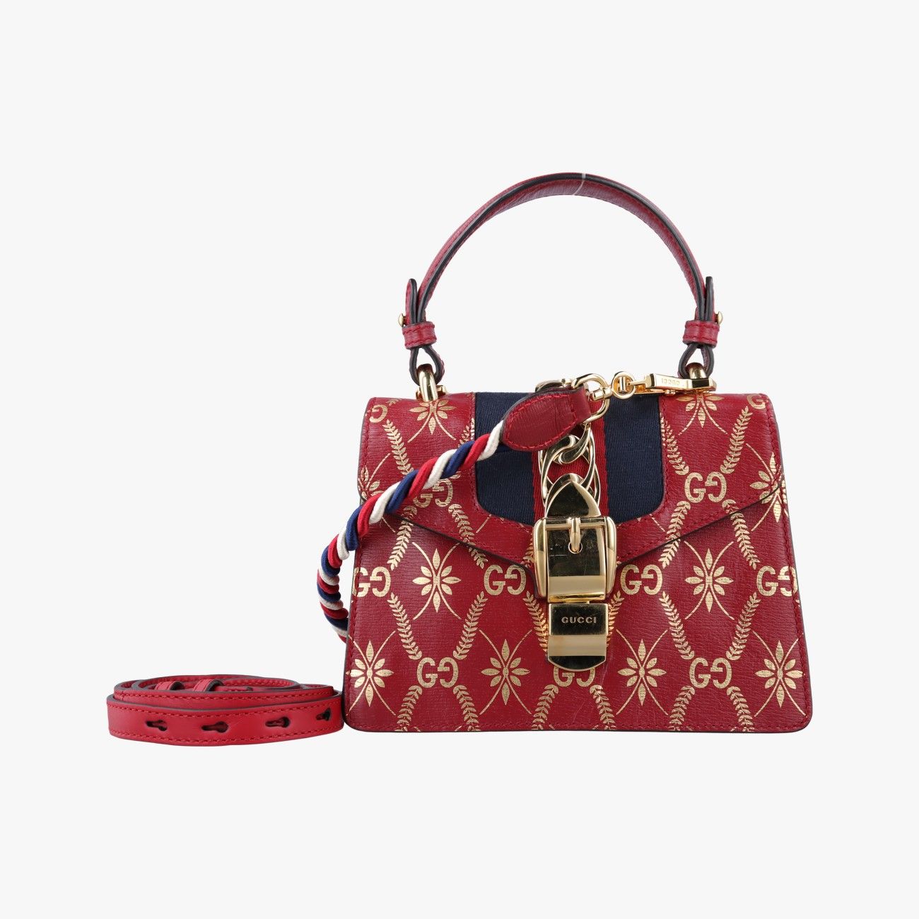 グッチGucciシルヴィ レッド×マルチカラー レザー 470270 I032590880