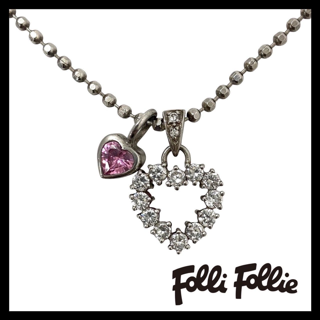 Folli Follie】ハート ネックレス SV925 SILVER/シルバー 総重量約12.1