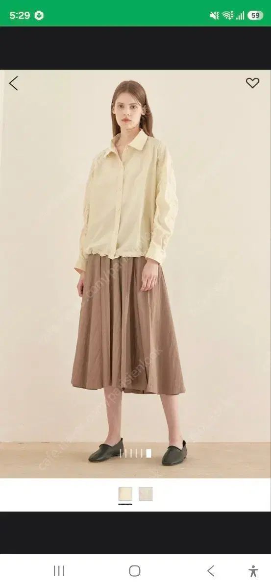 the CASHMERE ドローストリング シャーリング シャツ
