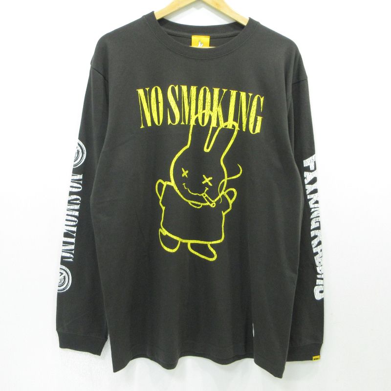 【三重本店】 中古 #FR2 | エフアールツー 長袖Ｔシャツ NO Smorking Rabbit Longsleeve ブラック サイズ：L 【103】