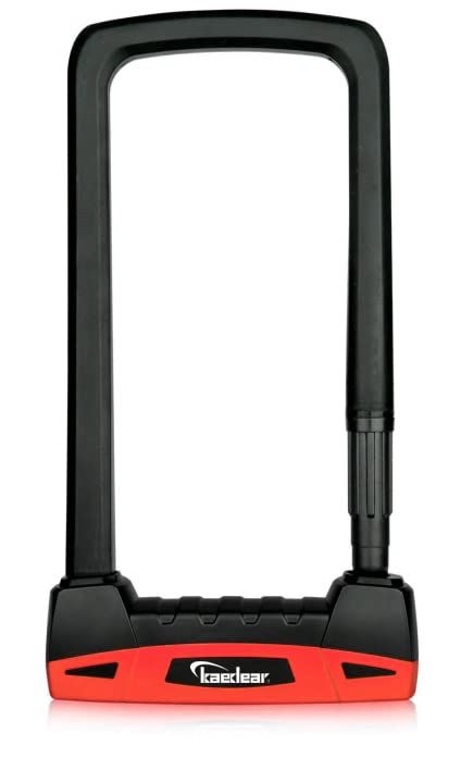 Kaedear(カエディア) バイク ロック U字ロック 鍵 チェーン パッドロック 長さ160mm 幅108mm 直径13mm 高耐久 シリンダー 盗難防止 キー 紛失 複製サービス SP-GUARD タイプU KDR-LK21 (レッド, d2f04c28