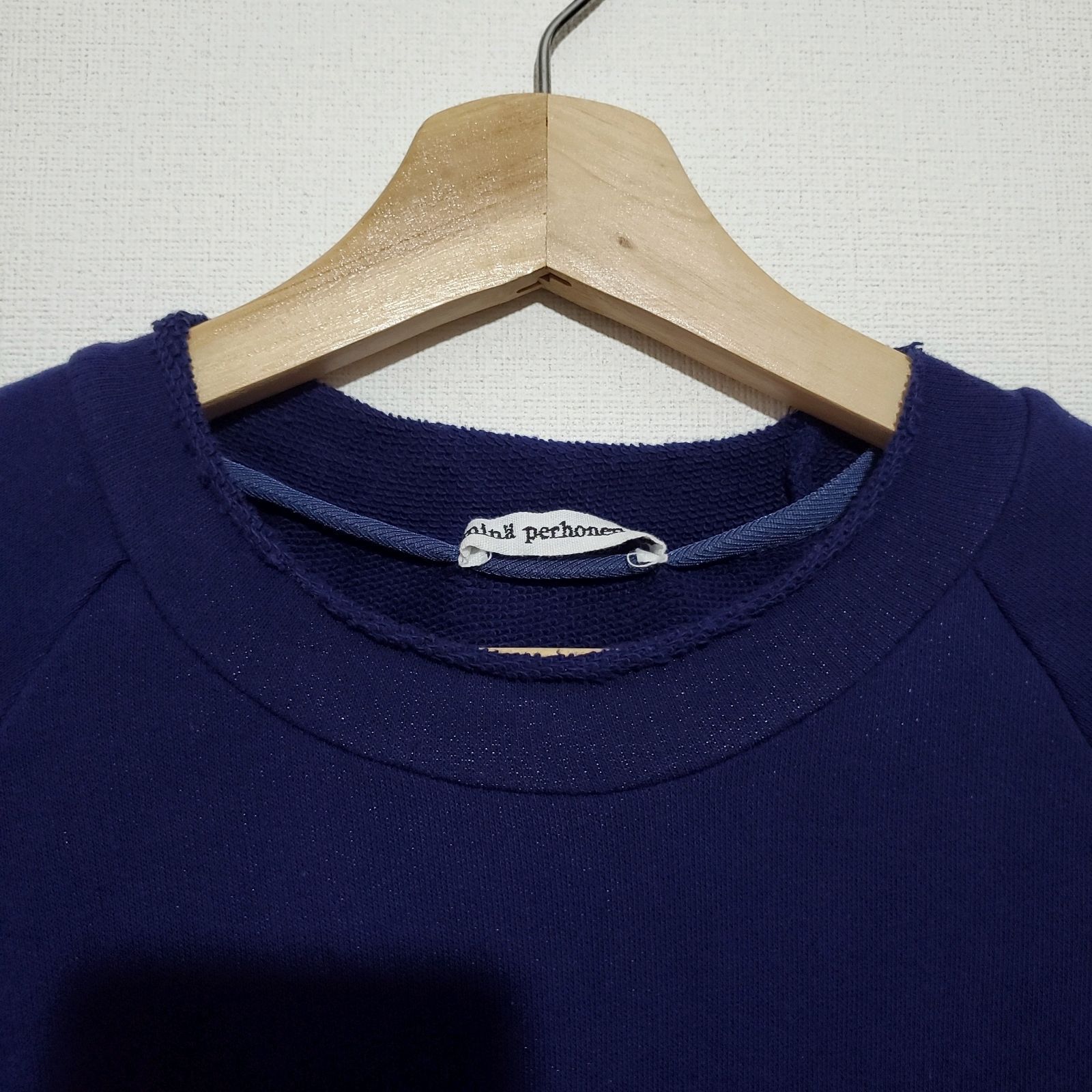 ミナペルホネン　start スウェット　トレーナー　ちょうちょ刺繍　ネイビー mina perhonen ミナペルホネン start スウェット トレーナー - メルカリ
