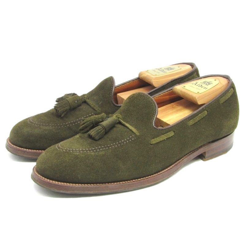 Alden × UNION MADE オールデン US9D 27cm タッセルモカシン D3101F スエード ユニオンメイド 別注 ハンティンググリーン 35005570