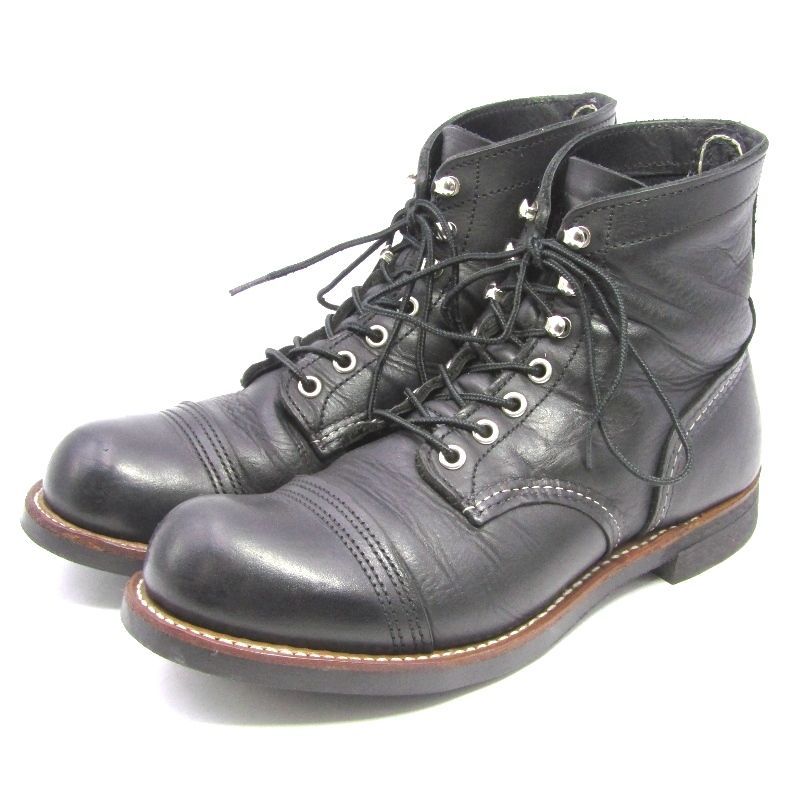 REDWING レッドウィング US7.5D 25.5cm アイアンレンジャー 8084 ワークブーツ ビブラムソール 2024年製 黒 ブラック ハーネス 35005566