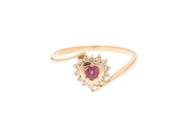 JEWELRY ジュエリー ジュエリー K18/R/D/1.6g/#12 貴金属・宝石 リング リング・指輪 K18ゴールド K18 12号 ゴールド レディース【中古】208 2120700024729