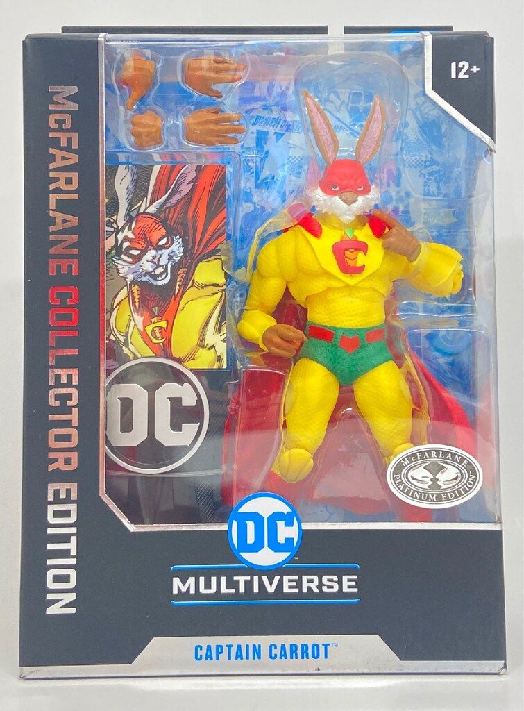 McFARLANE TOYS PLATINUM EDITION / McFARLANE COLLECTOR EDITION JUSTICE LEAGUE INCARNATE CAPTAION CARROT 7インチ